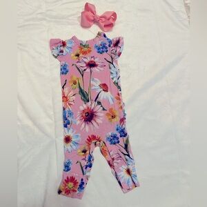 Posh peanut bamboo onsie 6 month ruffle butt